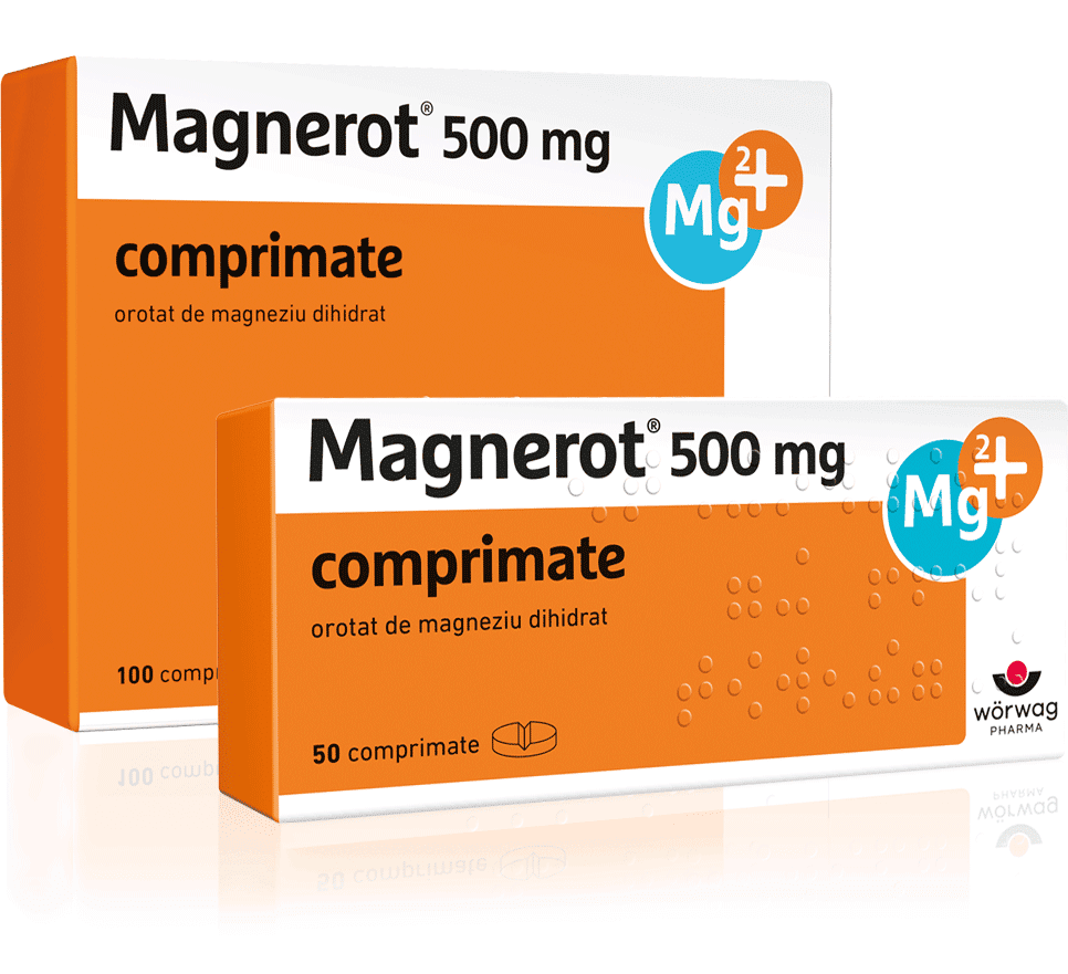 Magnerot®: Magneziu 500 mg, 50 capsule dihidrat - WÖRWAG Pharma